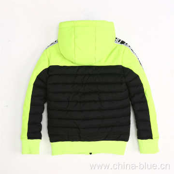 Boys knitted quilting padding jacket